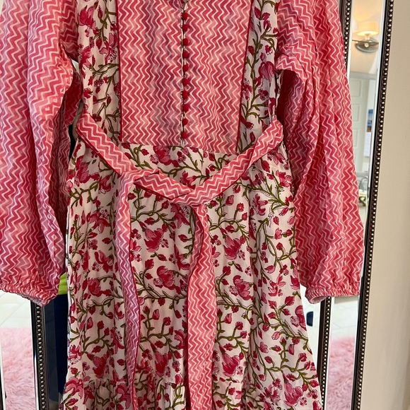 Brand new sue Sartor pink white & red Contrast dress - Picture 7 of 16